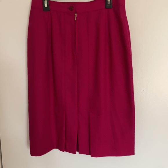 BRECKENRIDGE Fuchsia wool skirt 10P - Picture 2 of 7